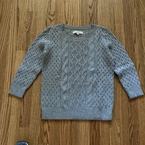 Loft Cable Sweater Gray Size Medium